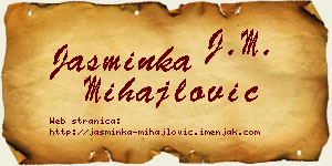 Jasminka Mihajlović vizit kartica
